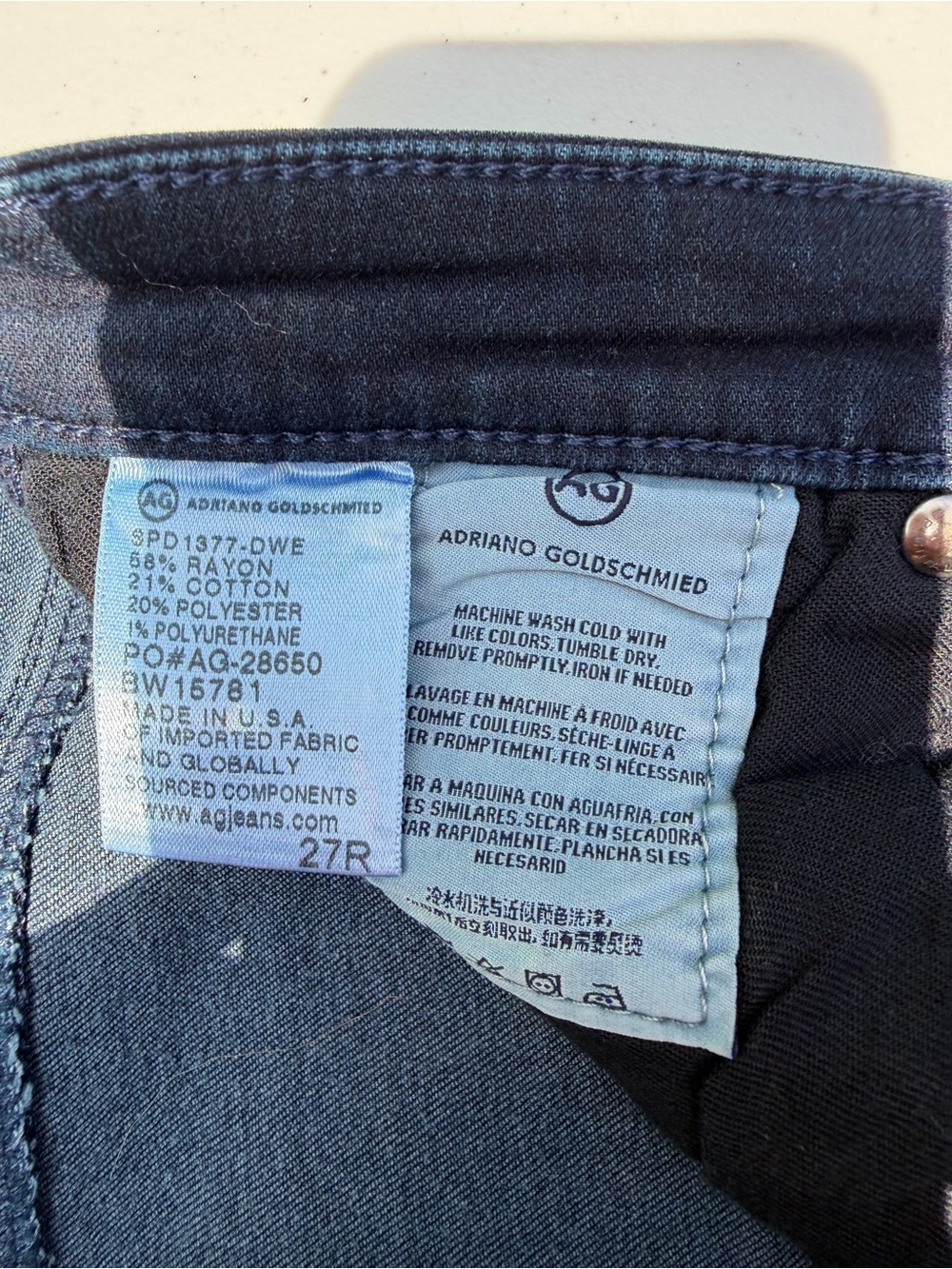 AG Adriano Goldschmied Dark Wash Skinny Jeans - Women’s Size 27R - Picture 7 of 11